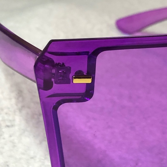 Purple Oversized Square Glasses - Picture 6 of 8